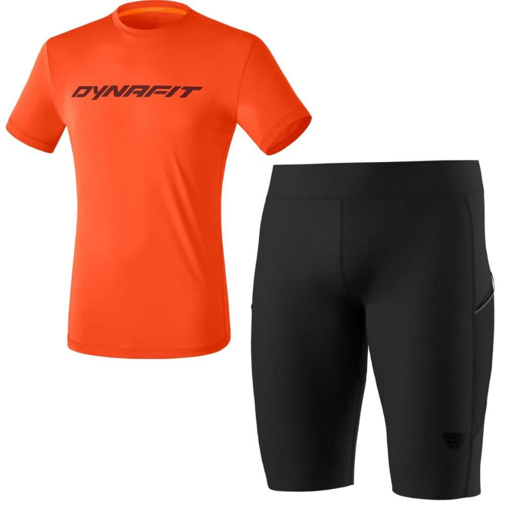 Komplet DYNAFIT Traverse T-shirt Men Dawn + DYNAFIT Sky Short Tights M Black Out - SETY - Letné oblečenie - 1
