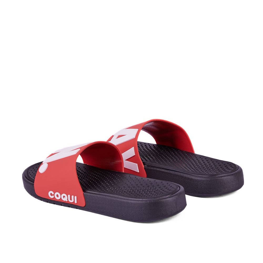 Šľapky COQUI Speedy Black New Red Relax On - Šľapky a sandále - 4