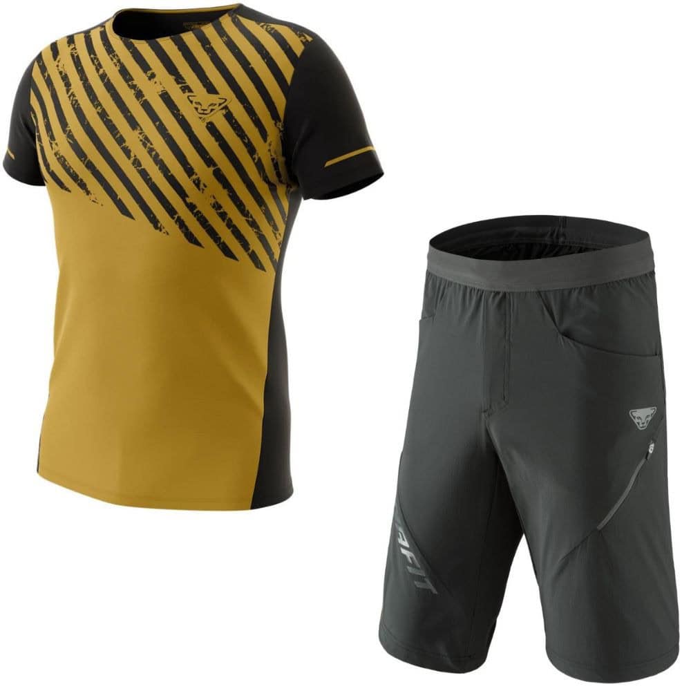 Komplet DYNAFIT Alpine Shirt M Tobacco + DYNAFIT Transalper Hybrid Black - SETY - Letné oblečenie - 1