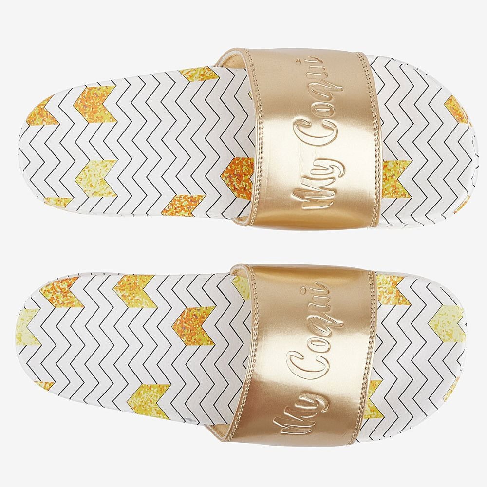 Šľapky COQUI Cleo Zig Zag Gold - Šľapky a sandále - 2
