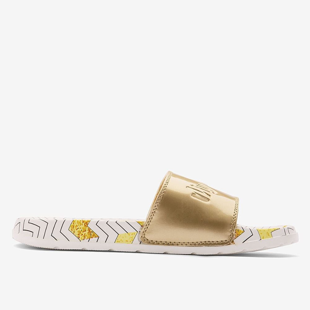 Šľapky COQUI Cleo Zig Zag Gold - Šľapky a sandále - 4