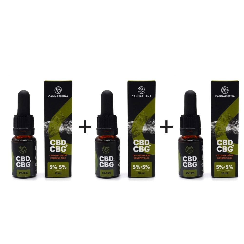 CBG olej 5 % full spectrum 2 + 1 ZDARMA ! - CBD & CBG & CBN - 1