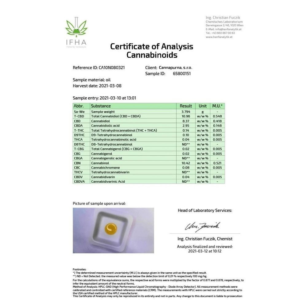 CBN olej 10 % full spectrum - CBD & CBG & CBN - 2