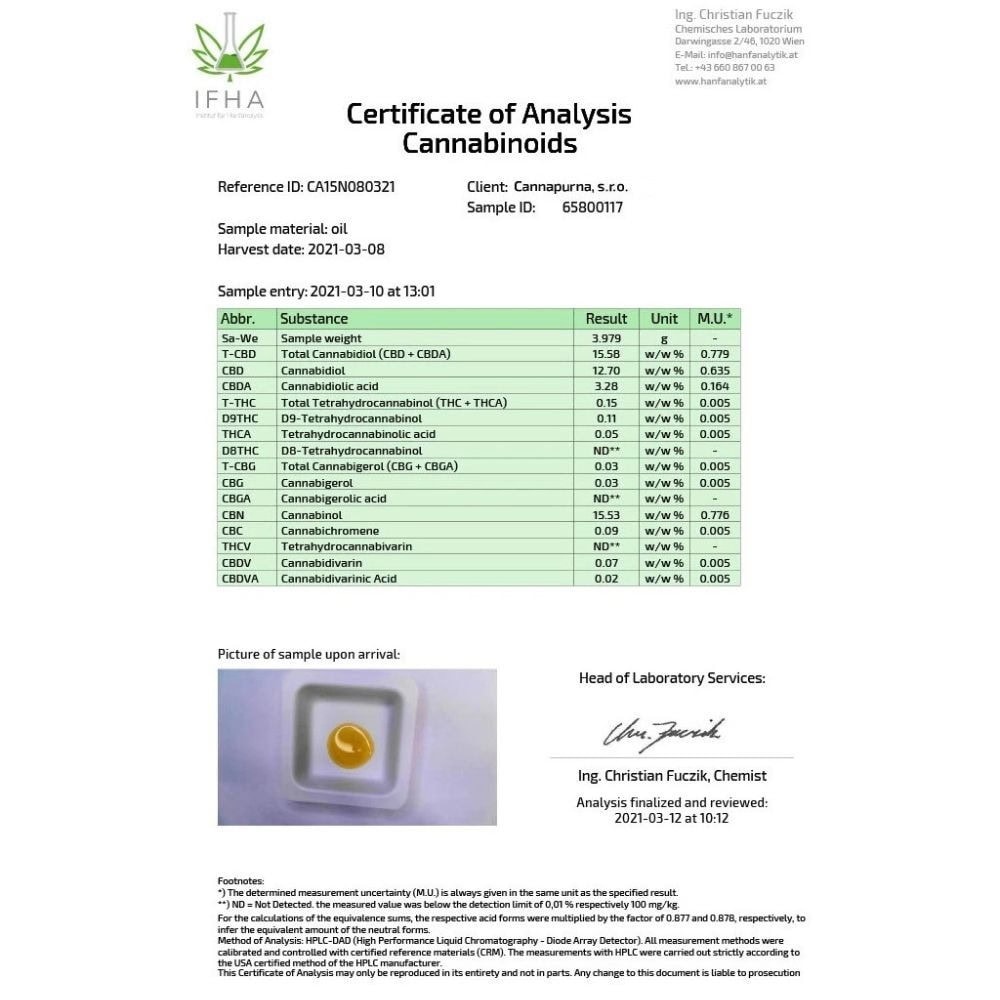 CBN olej 15 % full spectrum - CBD & CBG & CBN - 2