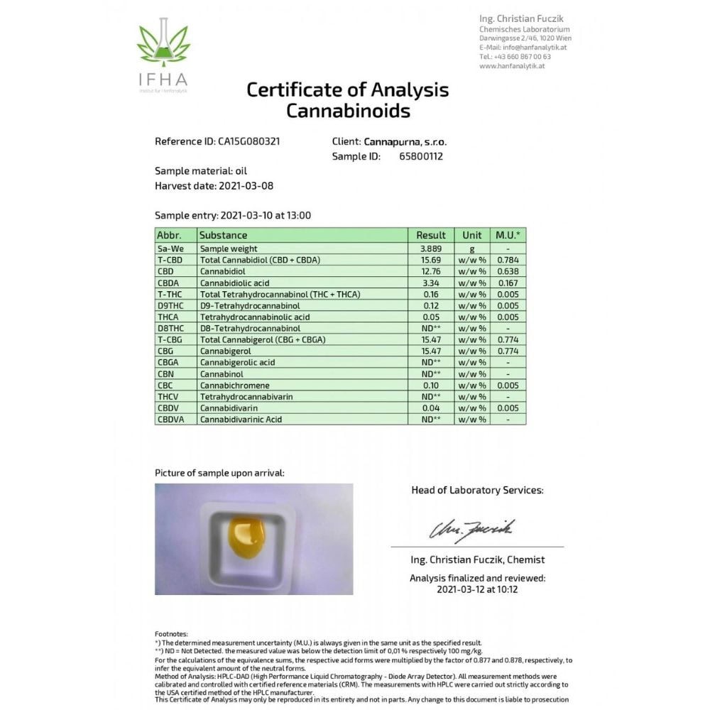 CBG olej 15 % full spectrum - CBD & CBG & CBN - 2
