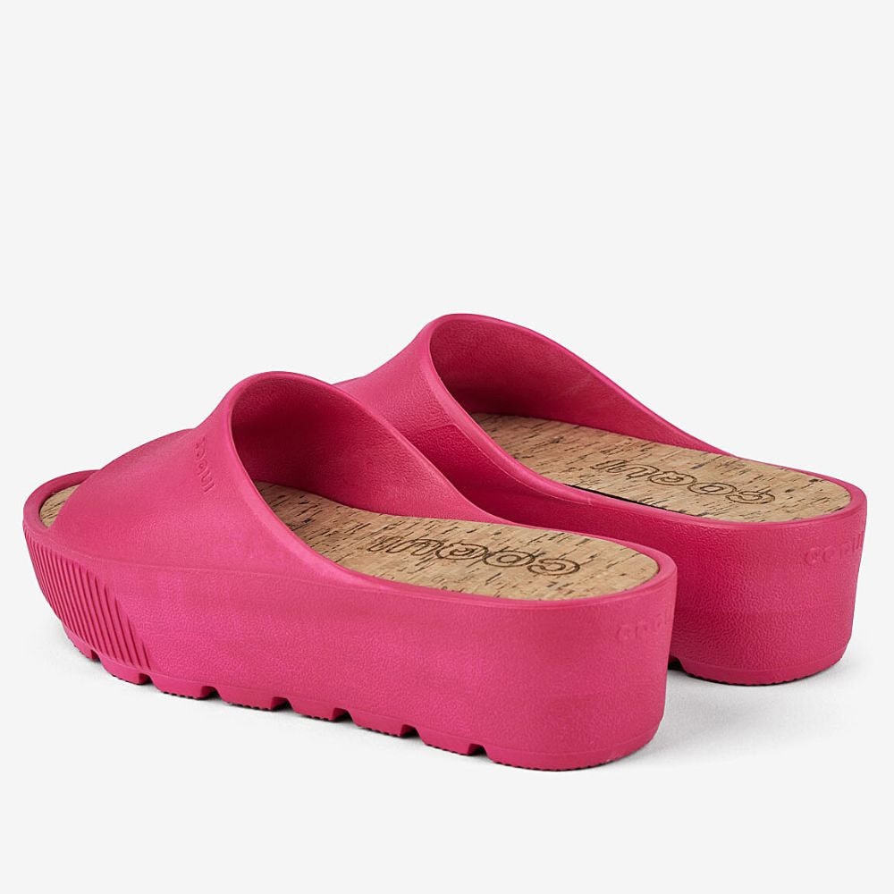 Šľapky na platforme COQUI Pam Orchid Cork - Šľapky a sandále - 3
