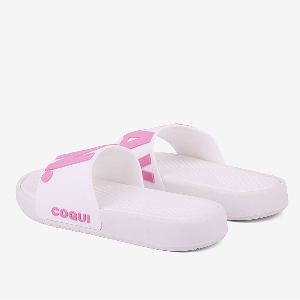 Šľapky COQUI Speedy White Dk Pink Relax On - Šľapky a sandále - 4
