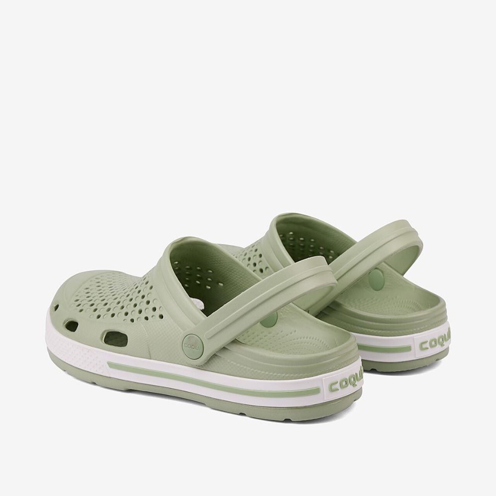 Obuv COQUI Clogsy LINDO Linden Green/White - Šľapky a sandále - 3