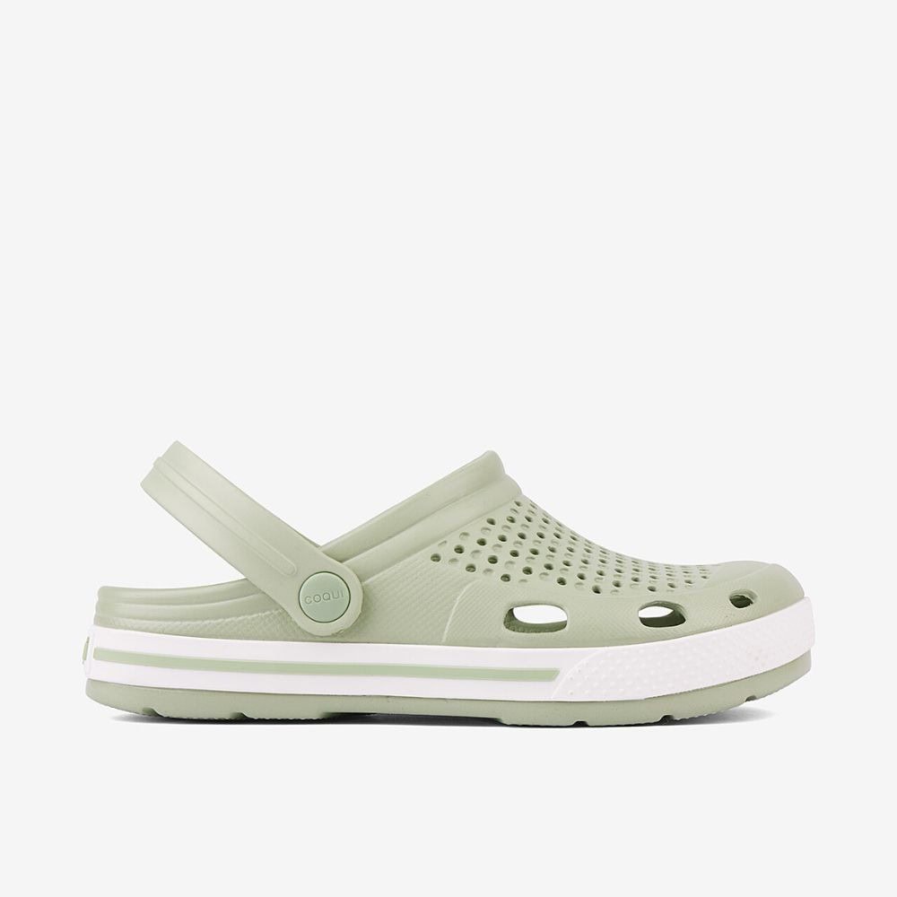 Obuv COQUI Clogsy LINDO Linden Green/White - Šľapky a sandále - 4
