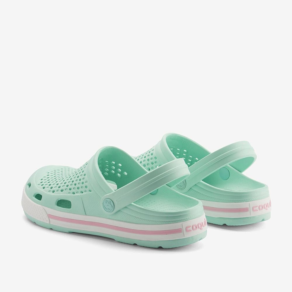 Obuv COQUI Clogsy LINDO Lt. Mint/White - Šľapky a sandále - 3