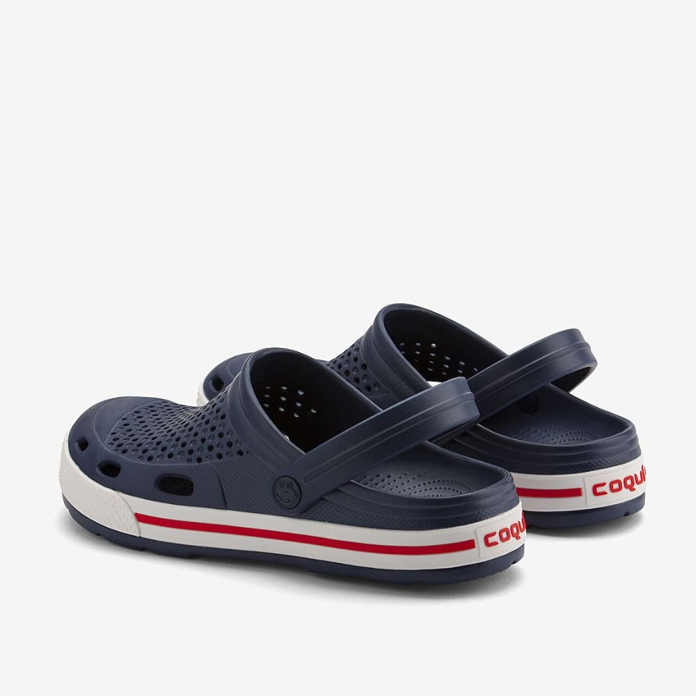 Obuv COQUI Clogsy LINDO Navy/White - Šľapky a sandále - 2