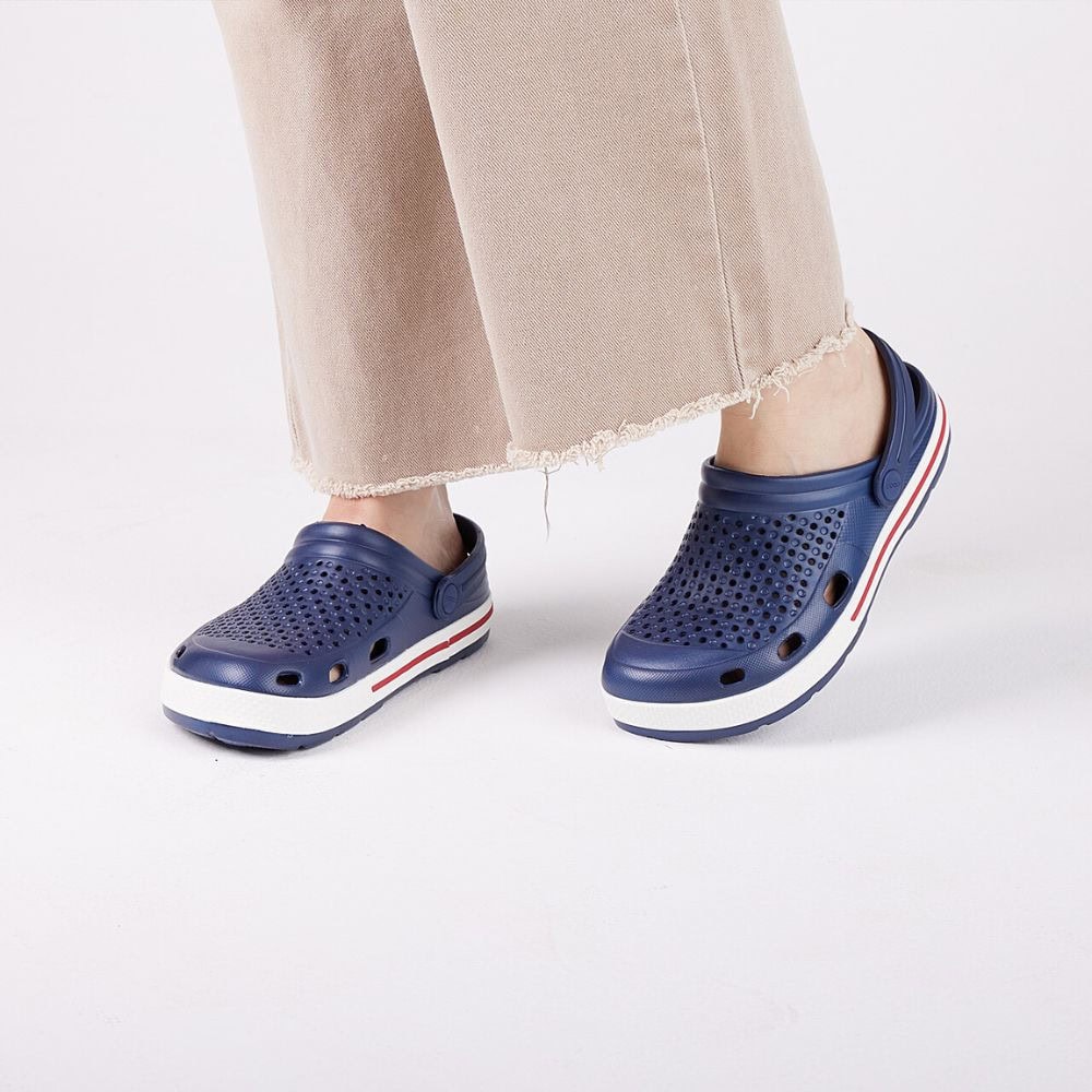 Obuv COQUI Clogsy LINDO Navy/White - Šľapky a sandále - 4
