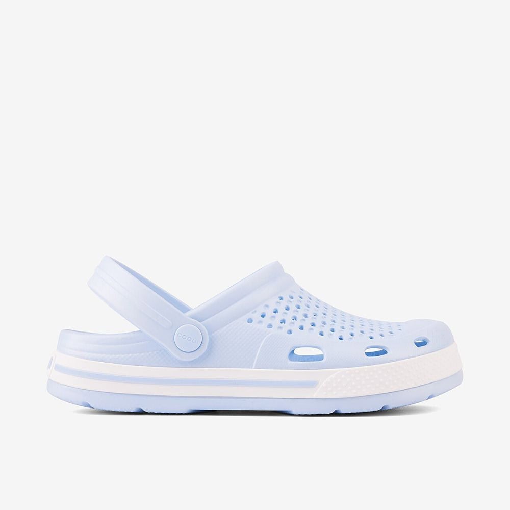 Obuv COQUI Clogsy LINDO Candy Blue/White - Šľapky a sandále - 5