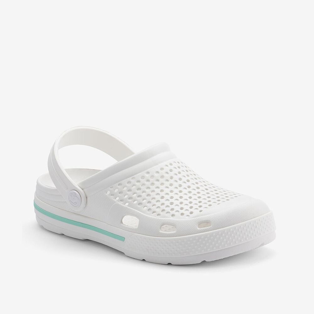 Obuv COQUI Clogsy LINDO White/White Lt. mint - Šľapky a sandále - 1