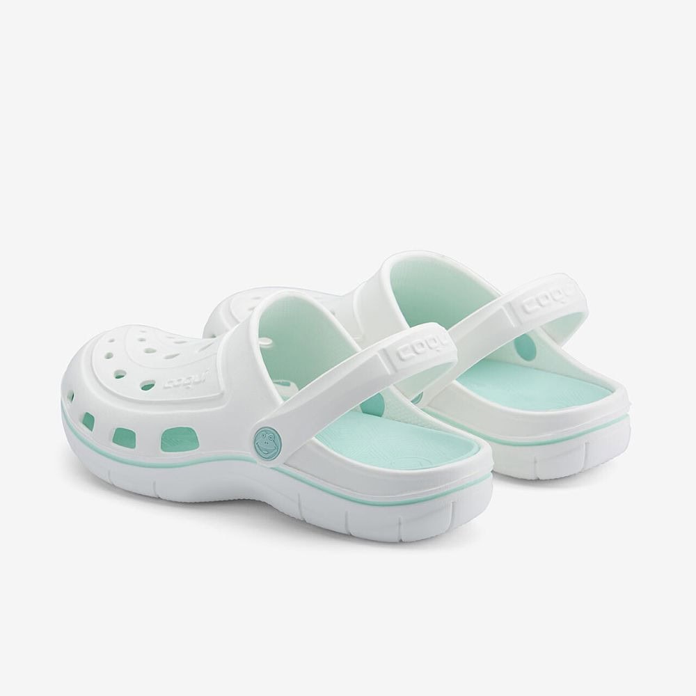 Obuv COQUI Clogsy JUMPER White/Lt. Mint - Šľapky a sandále - 2