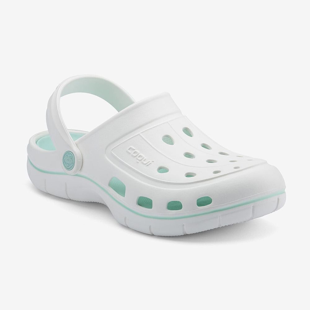 Obuv COQUI Clogsy JUMPER White/Lt. Mint - Šľapky a sandále - 1