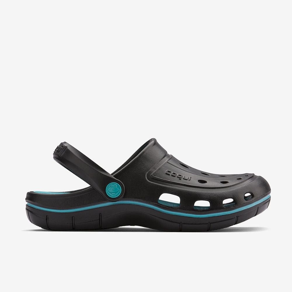 Obuv COQUI Clogsy JUMPER Black/Turquoise - Šľapky a sandále - 3