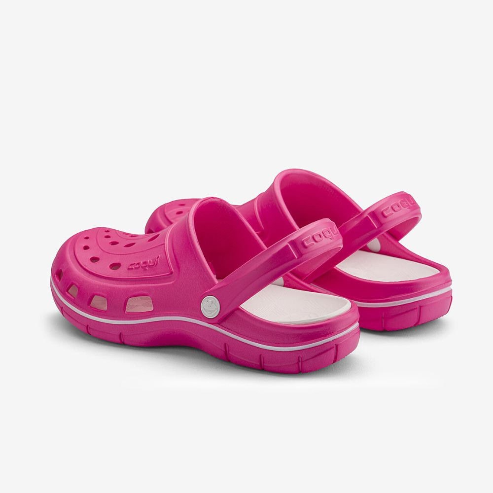 Obuv COQUI Clogsy JUMPER Lt. Fuchsia/White - Šľapky a sandále - 2