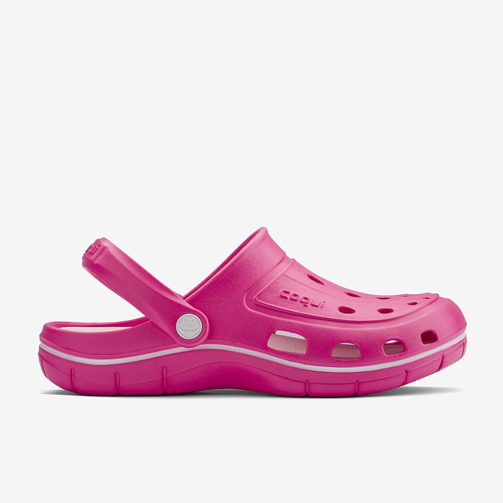 Obuv COQUI Clogsy JUMPER Lt. Fuchsia/White - Šľapky a sandále - 3