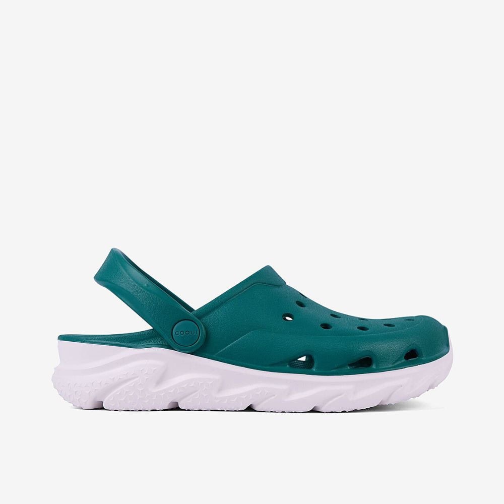 Obuv COQUI Clogsy Cody Verdigris/White - Šľapky a sandále - 4