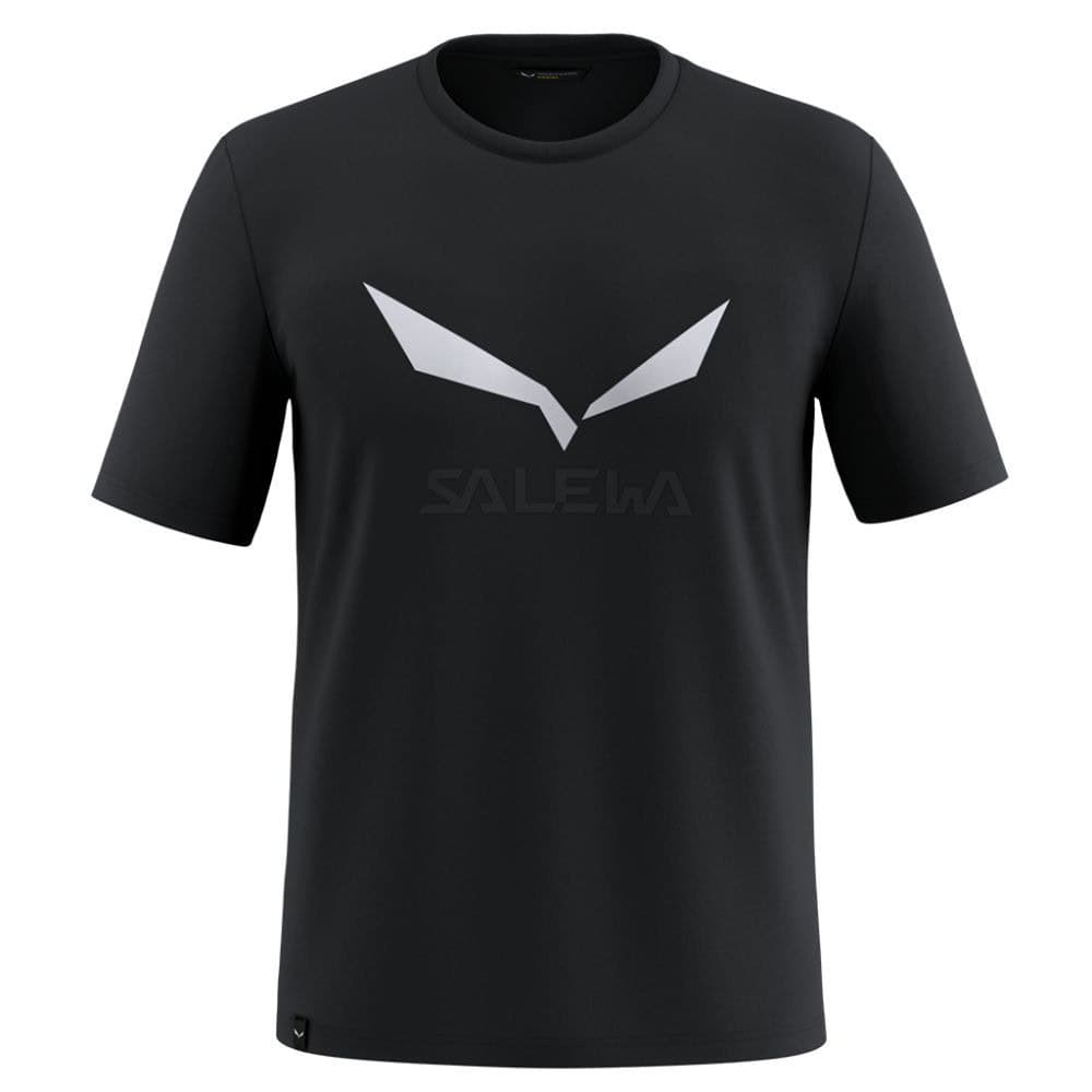 Tričko SALEWA Solidlogo Dry M T-shirt Black out - OBLEČENIE - 1