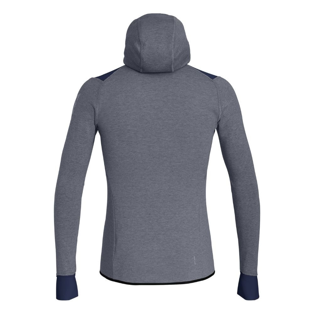 Mikina SALEWA Puez 2 Dry M L/S Hood FZ Tee Navy Blazer Melange - Technické mikiny - 3