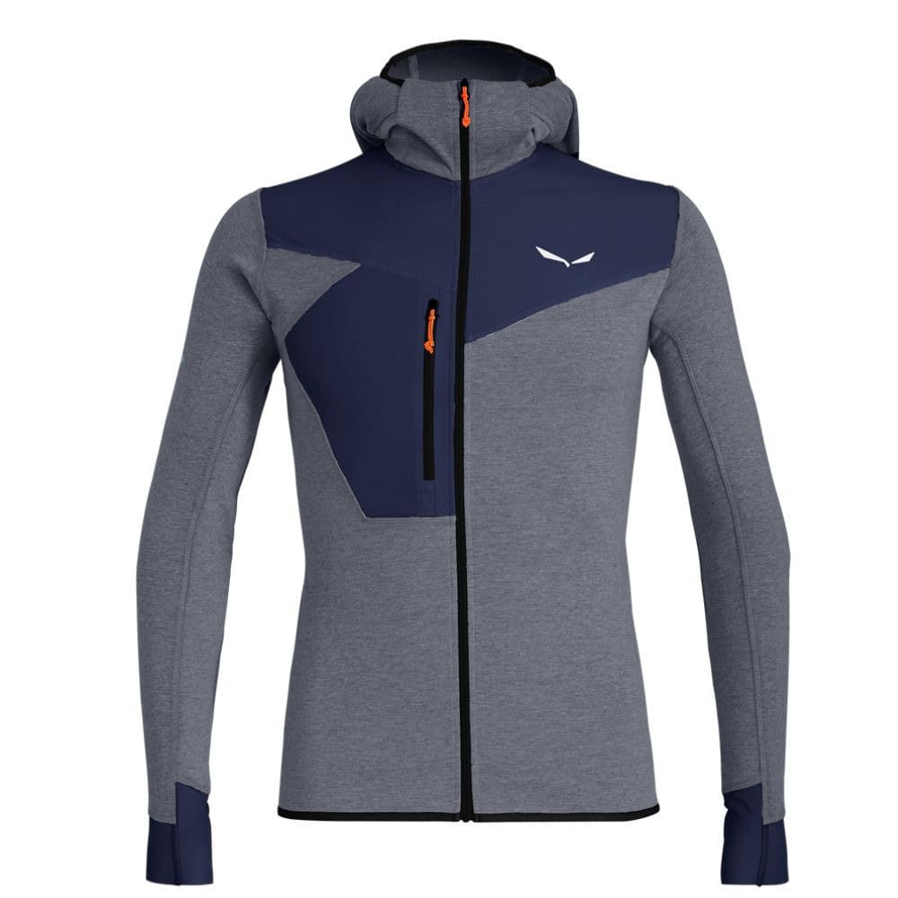 Mikina SALEWA Puez 2 Dry M L/S Hood FZ Tee Navy Blazer Melange - Technické mikiny - 2