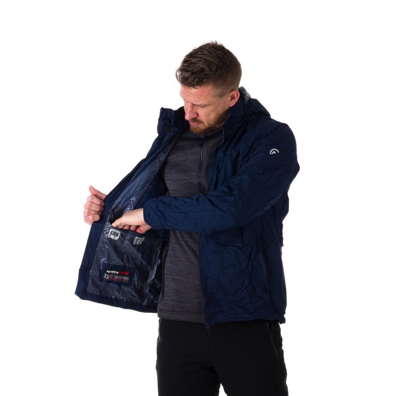 Pánska vodotesná zbaliteľná outdoorová bunda NORTHFINDER Northkit Tmavomodrá - Bundy & Vesty - 4