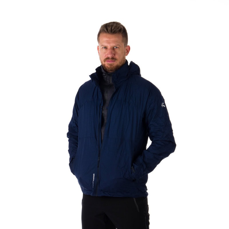 Pánska vodotesná zbaliteľná outdoorová bunda NORTHFINDER Northkit Tmavomodrá - Bundy & Vesty - 3