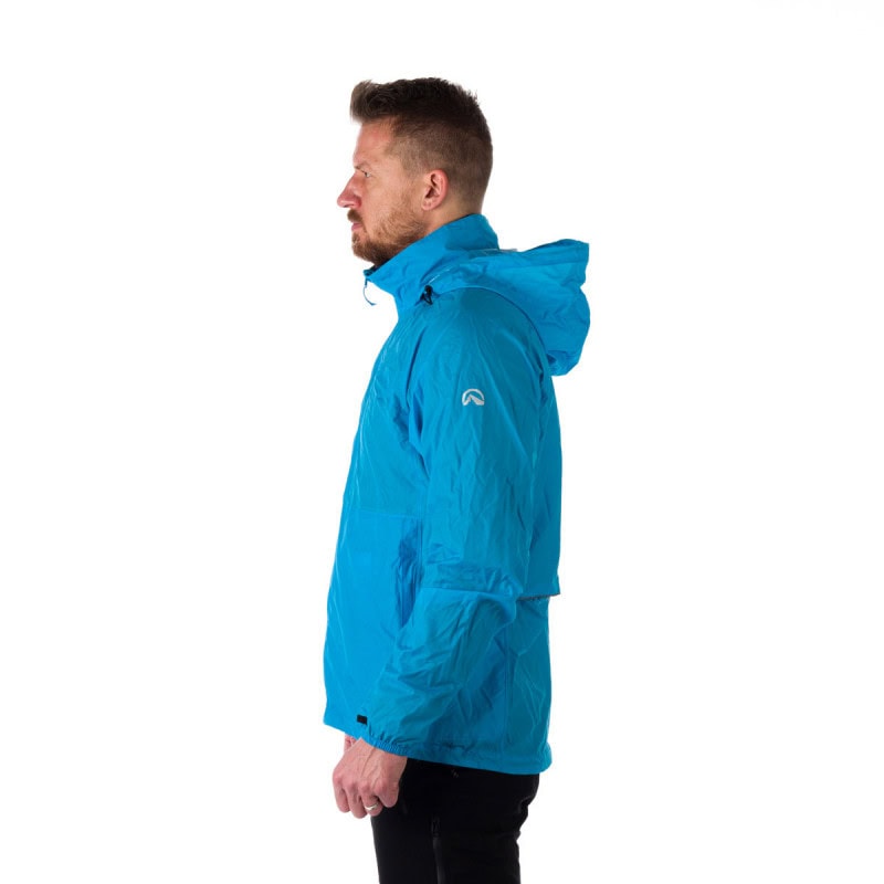 Pánska vodotesná zbaliteľná outdoorová bunda NORTHFINDER Northkit Modrá - Bundy & Vesty - 4