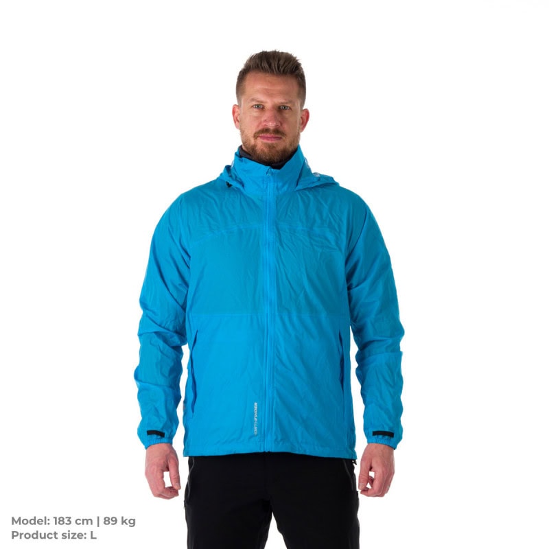 Pánska vodotesná zbaliteľná outdoorová bunda NORTHFINDER Northkit Modrá - Bundy & Vesty - 5