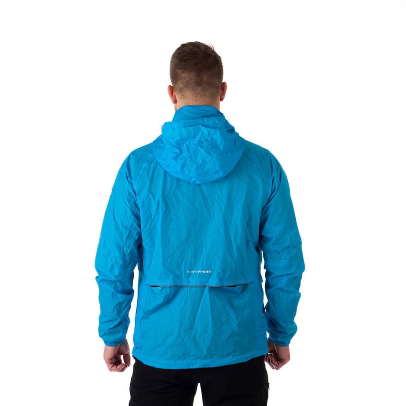 Pánska vodotesná zbaliteľná outdoorová bunda NORTHFINDER Northkit Modrá - Bundy & Vesty - 6
