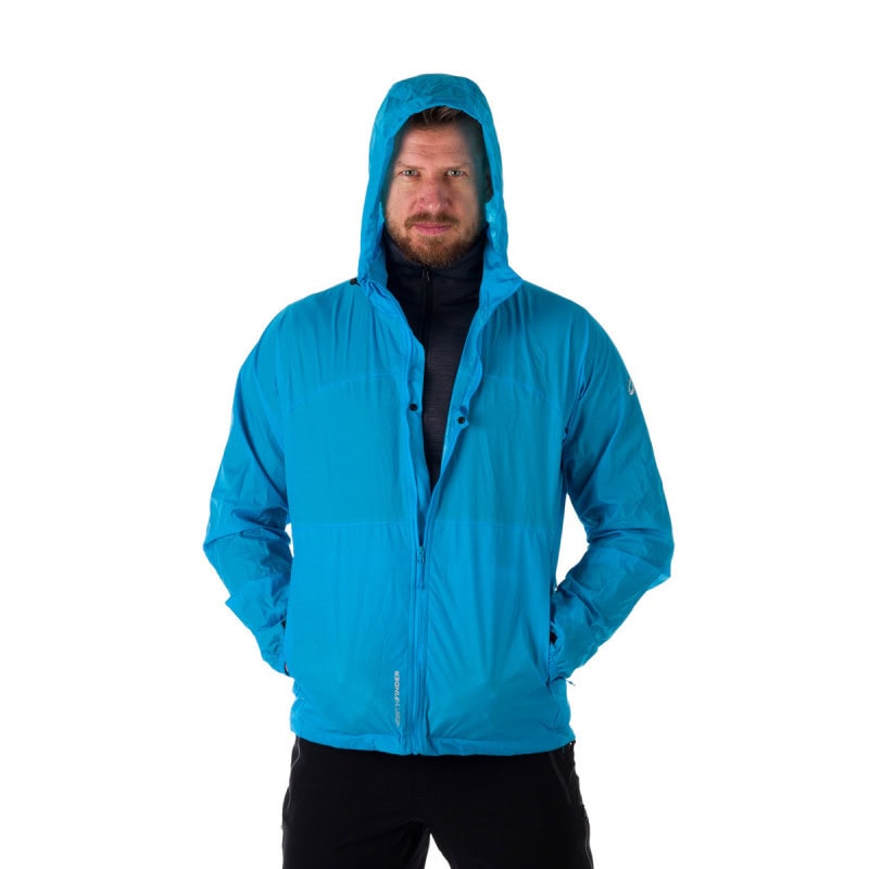 Pánska vodotesná zbaliteľná outdoorová bunda NORTHFINDER Northkit Modrá - Bundy & Vesty - 2