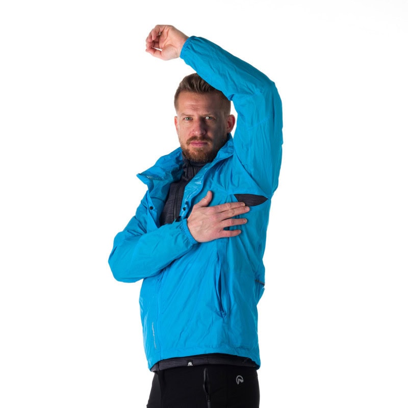 Pánska vodotesná zbaliteľná outdoorová bunda NORTHFINDER Northkit Modrá - Bundy & Vesty - 8