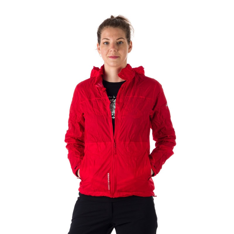 Dámska vodotesná zbaliteľná outdoorová bunda NORTHFINDER Northkit Červená - Bundy & Overaly & Vesty - 2