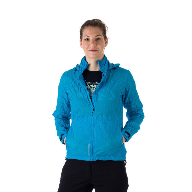 Dámska vodotesná zbaliteľná outdoorová bunda NORTHFINDER Northkit Modrá - Bundy & Overaly & Vesty - 6