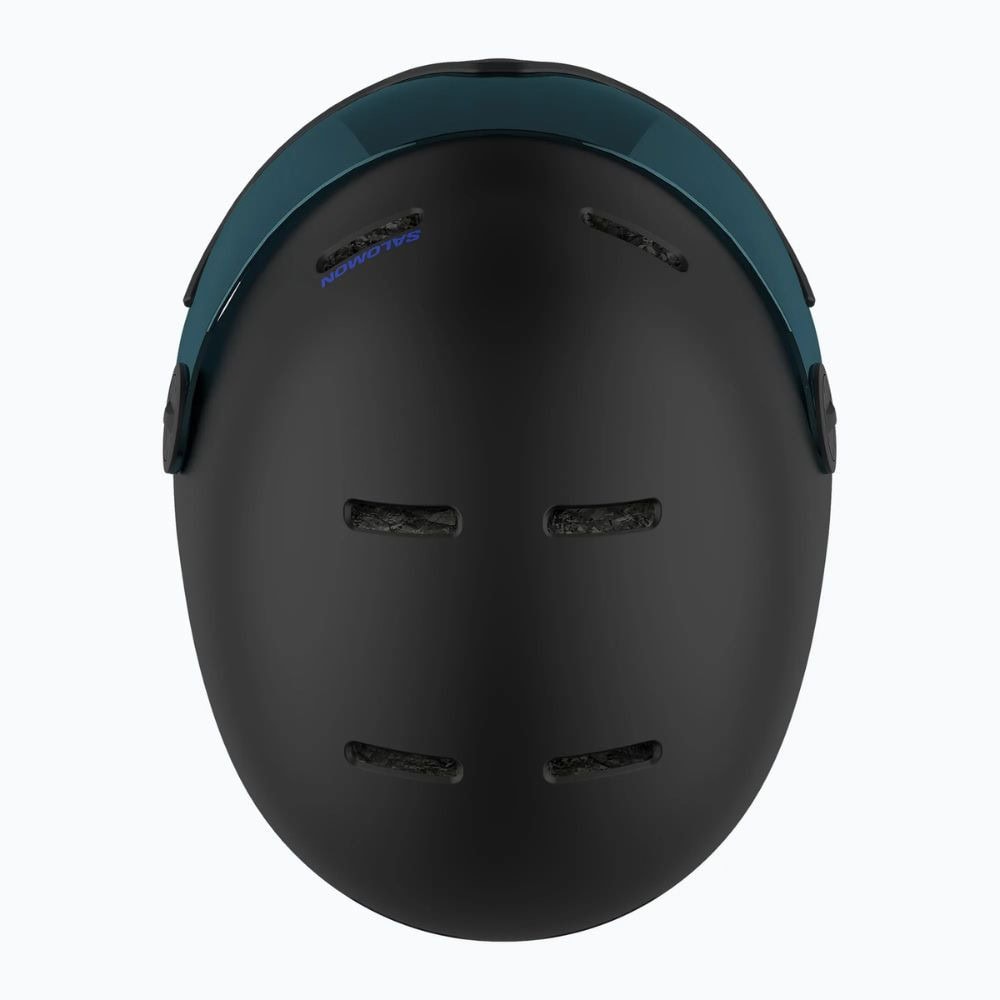 Lyžiarska prilba SALOMON Orka Visor Blk/Un Fls Blue - Prilby s priezorom - 4