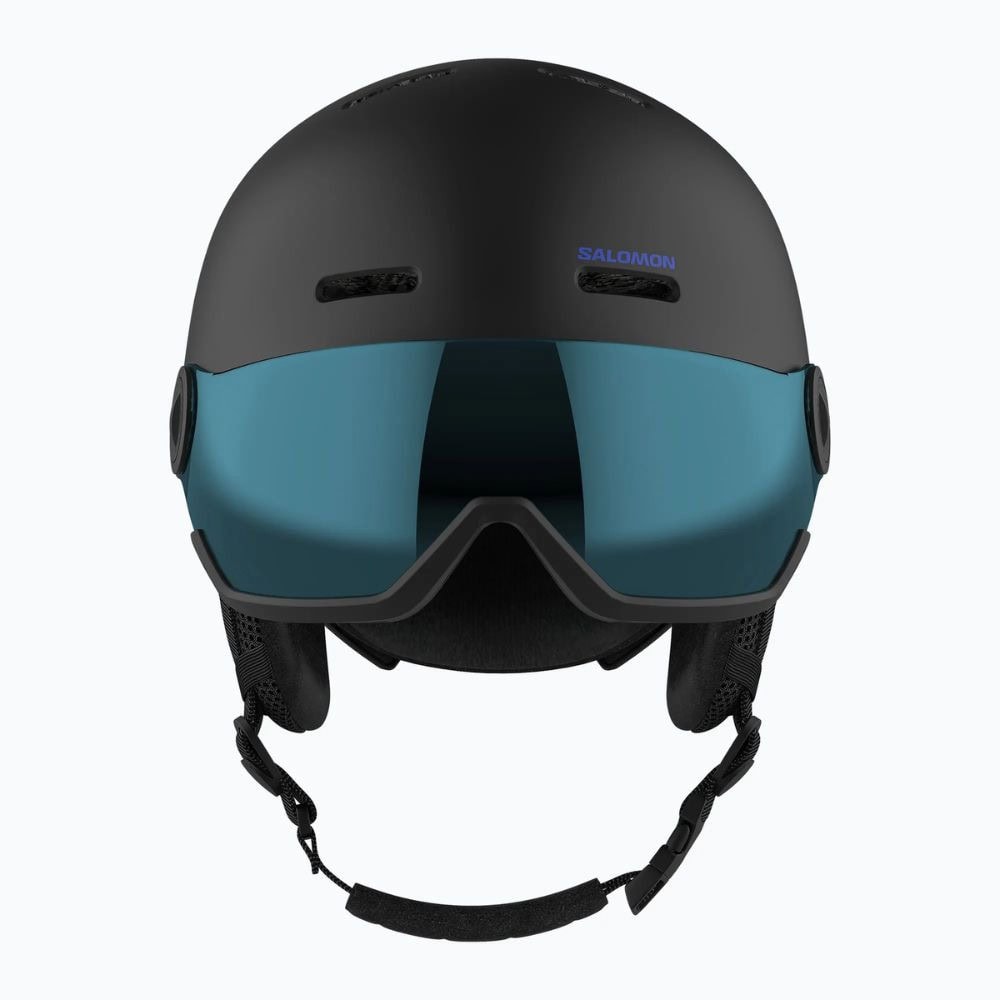 Lyžiarska prilba SALOMON Orka Visor Blk/Un Fls Blue - Prilby s priezorom - 3