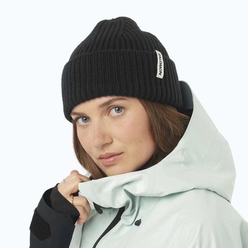 Čiapka SALOMON Snowbird Beanie U Deep Black - Čiapky - 4
