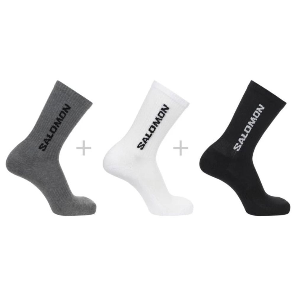 Odolné ponožky SALOMON Everyday Crew 3-Pack Black/White - Ponožky - 1