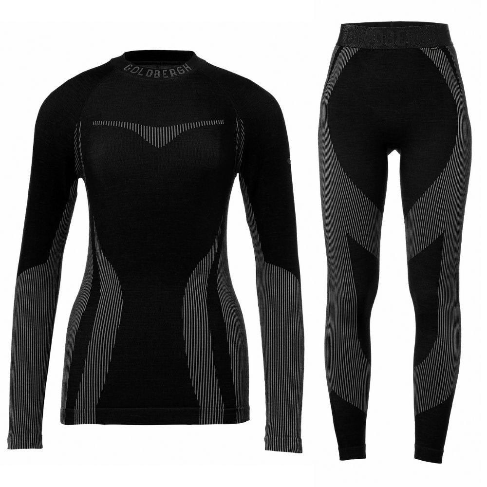 Termo komplet GOLDBERGH Slick Baselayer long sleeve + Contour Baselayer pant Black - Športové termoprádlo - 1