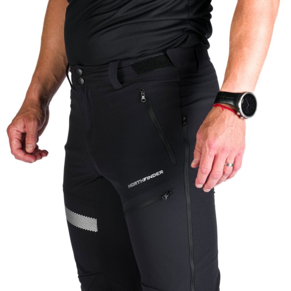 Softshellové nohavice NORTHFINDER Ganek Black - Turistické nohavice - 5