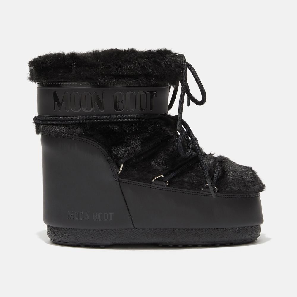 Snehule MOON BOOT Low Faux Fur Black - Zimná obuv - 1