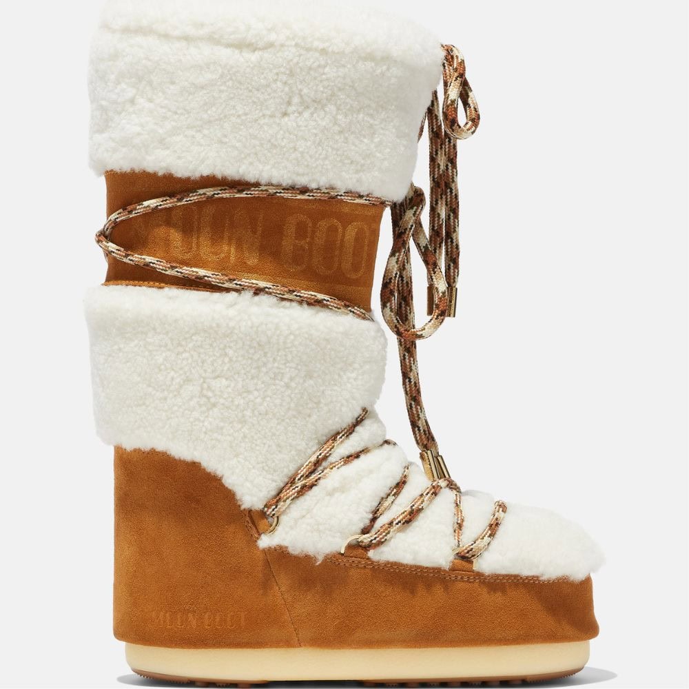 Snehule MOON BOOT Icon Shearling Whisky/ Off White - Zimná obuv - 1