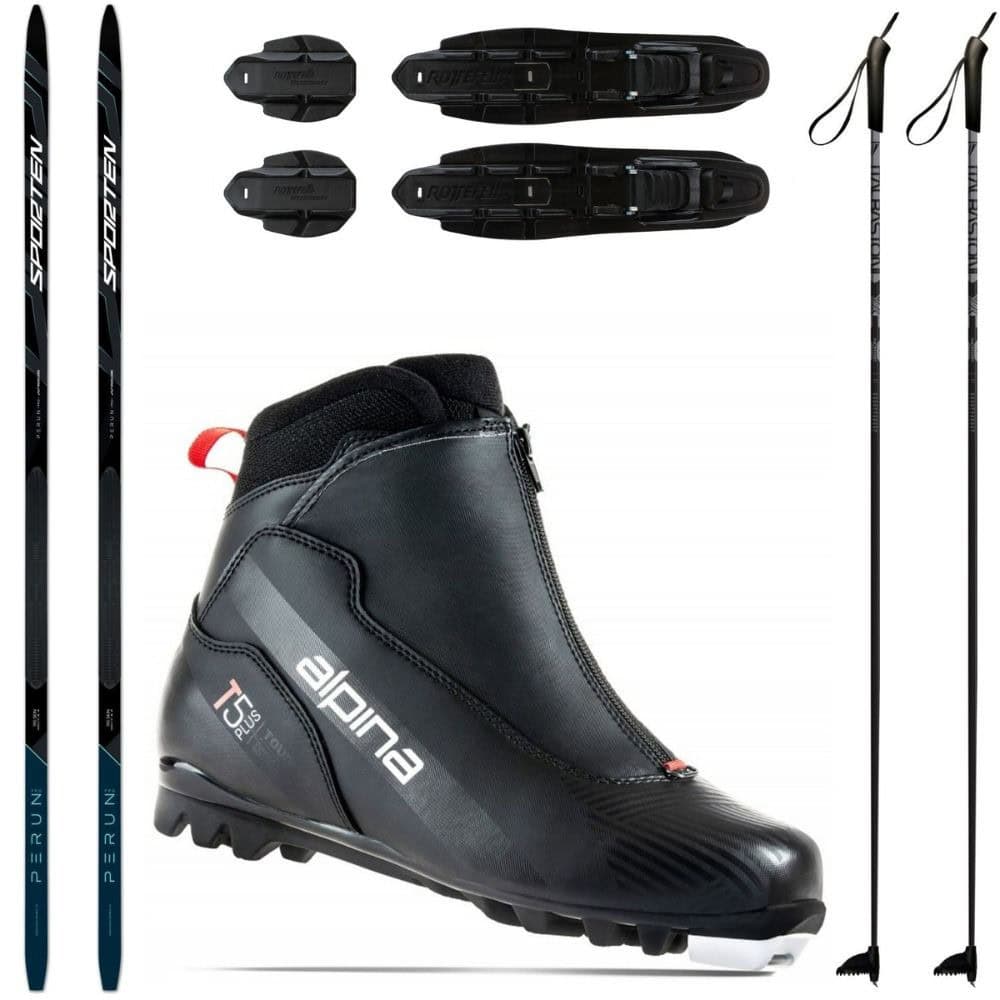 Bežkový set SPORTEN Perun Pro Skin so stúpacím pásom + viazanie + topánky Alpina T5 Plus + palice - Pánske sety - 1