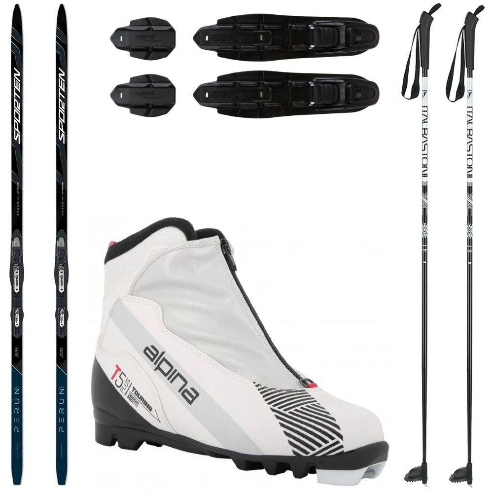 Dámsky bežkový set SPORTEN Perun Pro Skin so stúpacím pásom + viazanie + topánky Alpina T5 W + palice - Dámske sety - 1