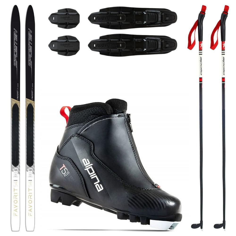 Bežkový set SPORTEN Favorit Jr Mg 54 s viazaním + obuv ALPINA T5 Plus Jr + palice - Detské sety - 1