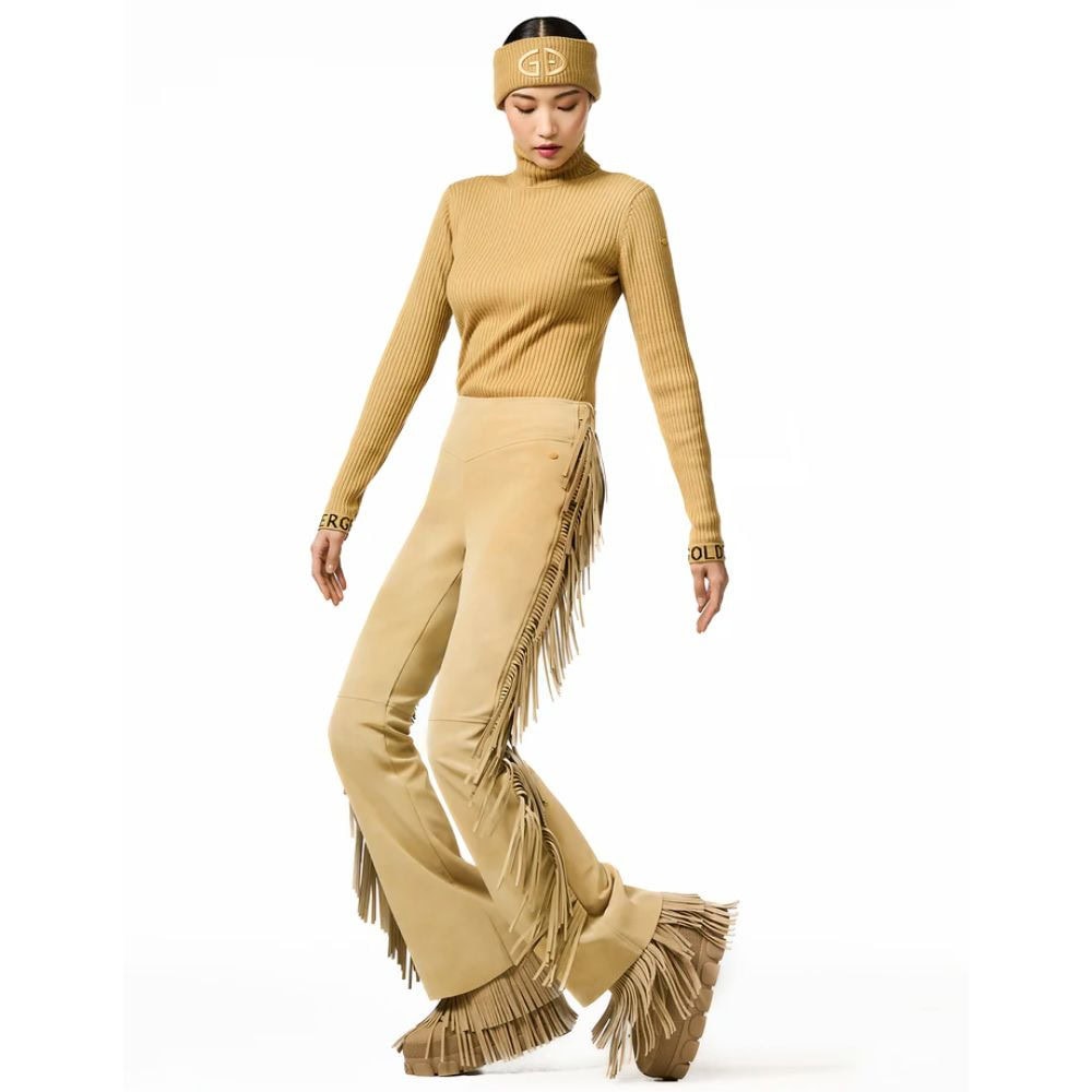 Nohavice GOLDBERGH Lina so strapcami Caramello - Tepláky - 2