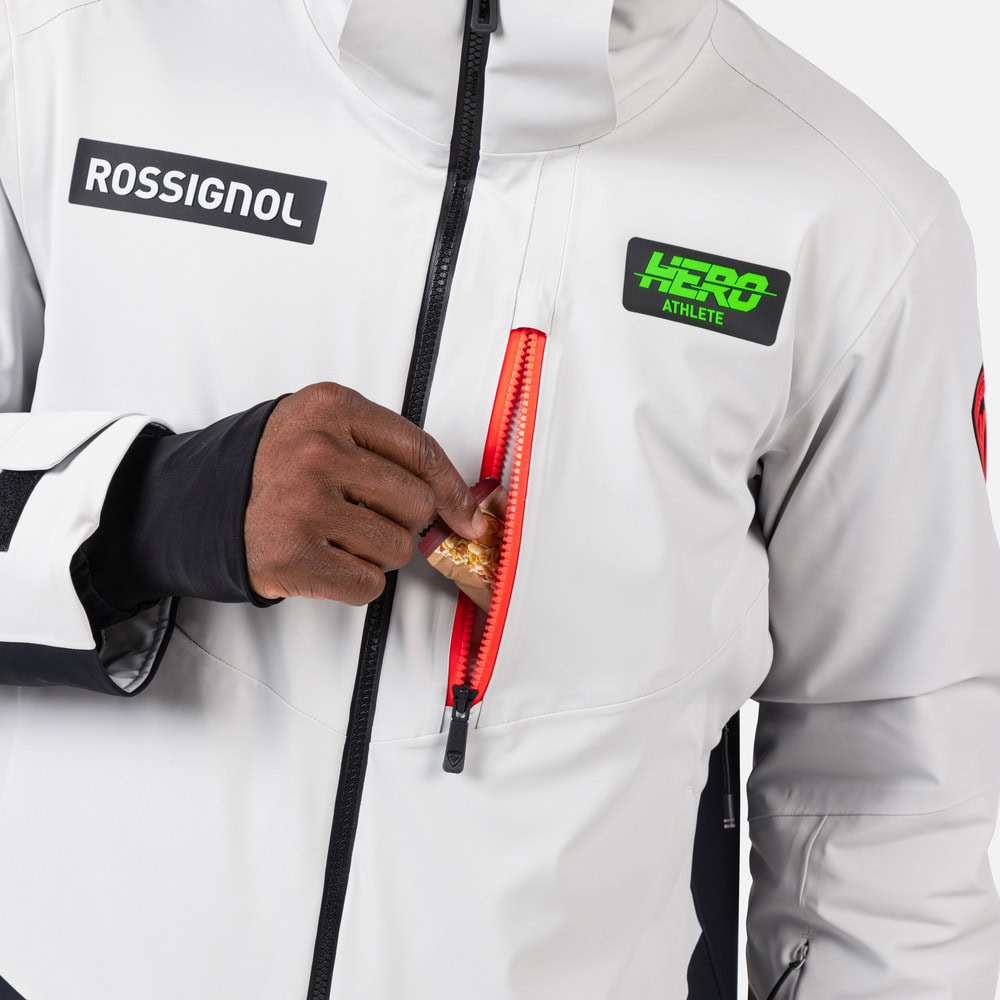 Lyžiarska bunda ROSSIGNOL Hero Blackside Insulated JKT Soft Grey - Lyžiarske bundy - 8