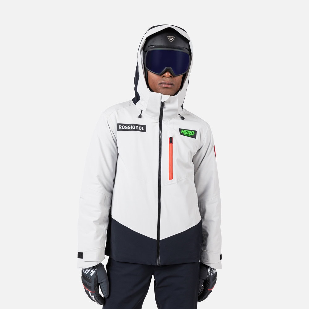 Lyžiarska bunda ROSSIGNOL Hero Blackside Insulated JKT Soft Grey - Lyžiarske bundy - 1